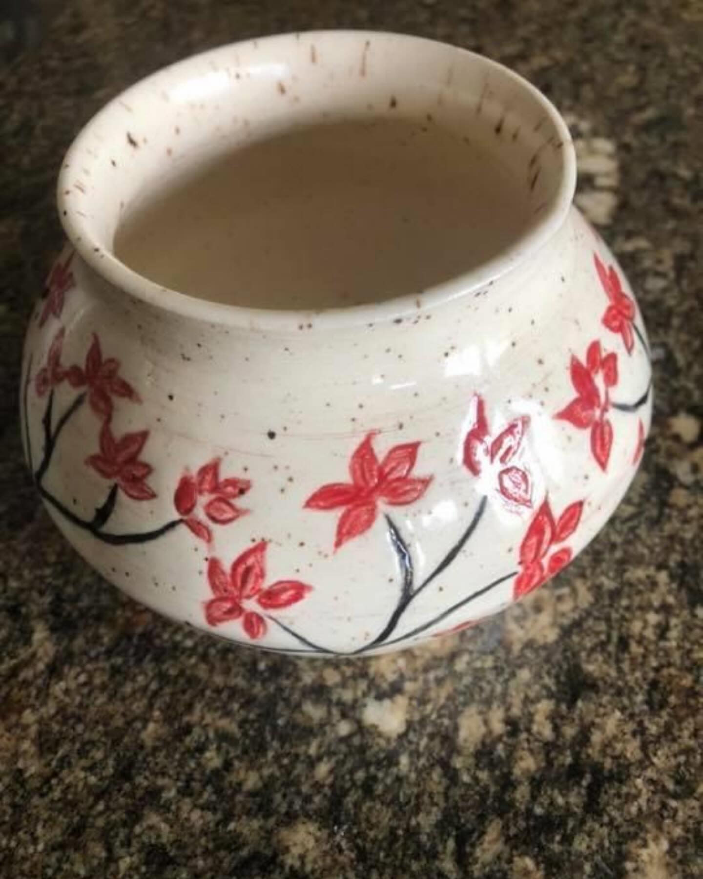 Orange daisy ceramic plate