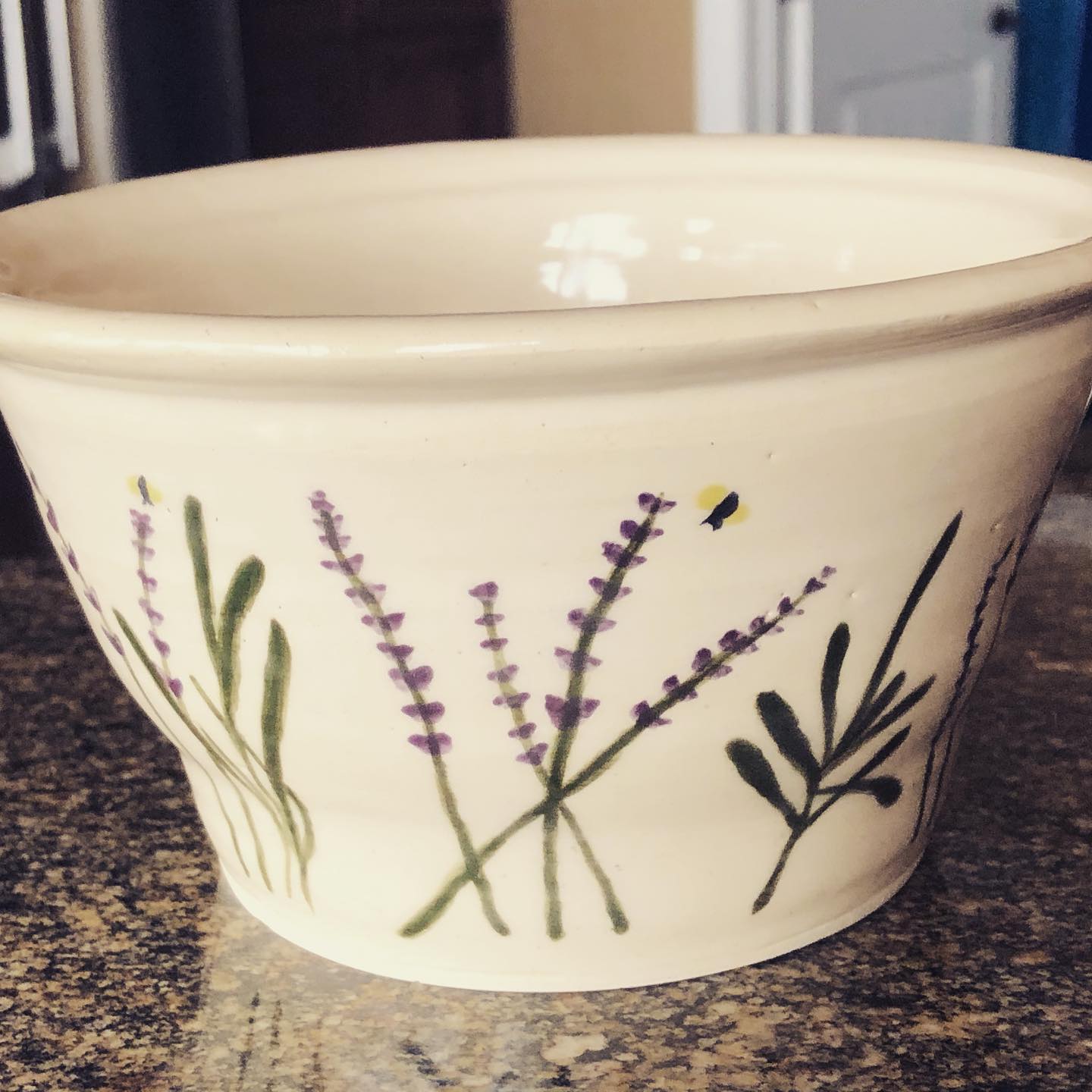 Red poppy decorated vase